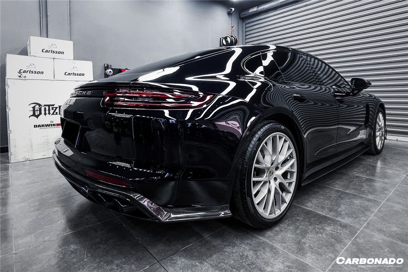 Carbonado 2017-2023 Porsche Panamera 971 4S    4    GTS OD Style Carbon Fiber Rear Lip