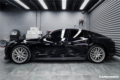 Faldones laterales de fibra de carbono seca estilo Porsche Panamera 971 4S 4 GTS Carbonado 2017-2023