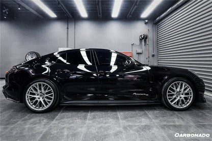 Faldones laterales de fibra de carbono seca estilo Porsche Panamera 971 4S 4 GTS Carbonado 2017-2023