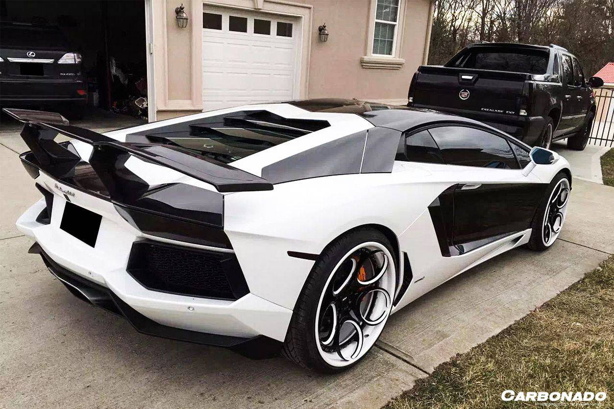 Carbonado 2011-2022 Lamborghini Aventador LP700 LP750 LP740 LP720 LP780 Coupe  Roadster DC Style Carbon Fiber Trunck Spolier