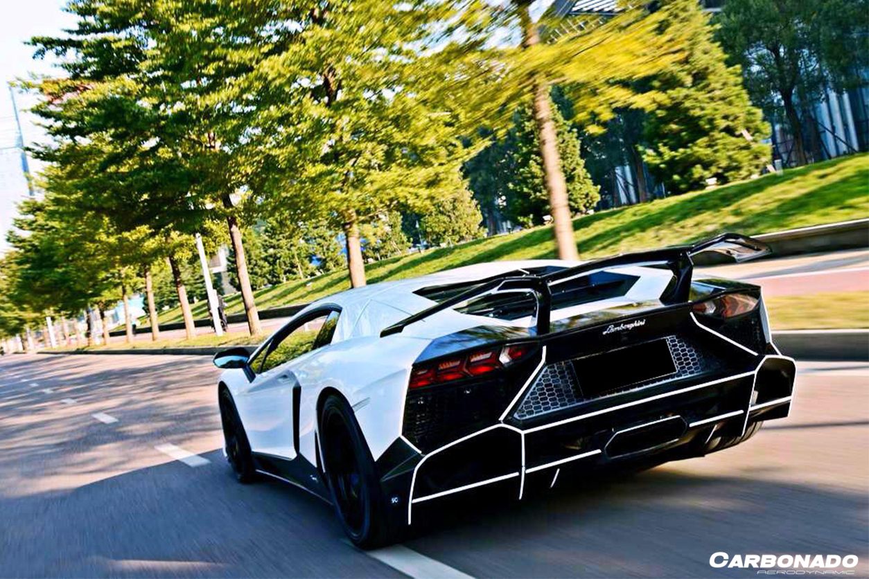 Carbonado 2011-2022 Lamborghini Aventador LP700 LP750 LP740 LP720 LP780 Coupe  Roadster DC Style Carbon Fiber Trunck Spolier