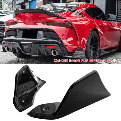 K2 Industries 2020-2025 Toyota GR Supra Rear Bumper Splitters AG Carbon Fiber Print