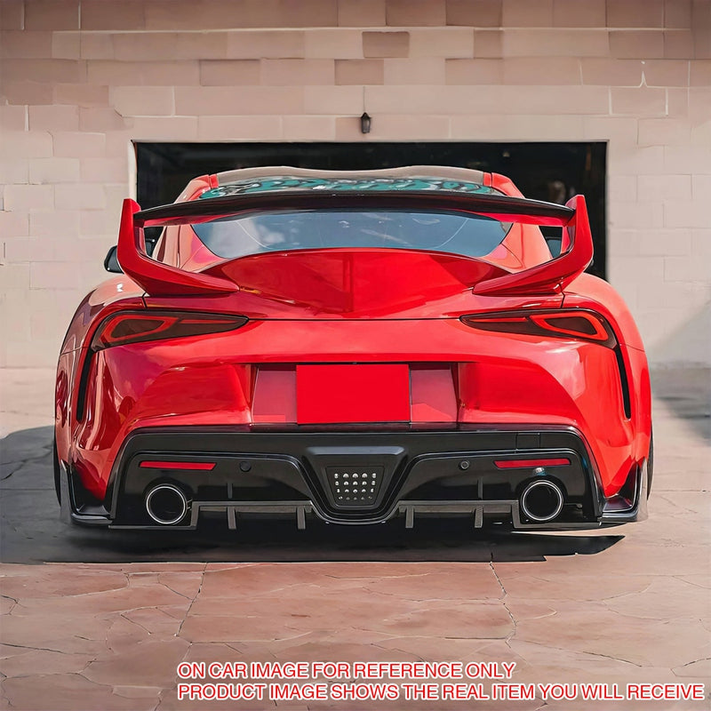 K2 Industries 2020-2025 Toyota GR Supra Rear Bumper Splitters AG Carbon Fiber Print