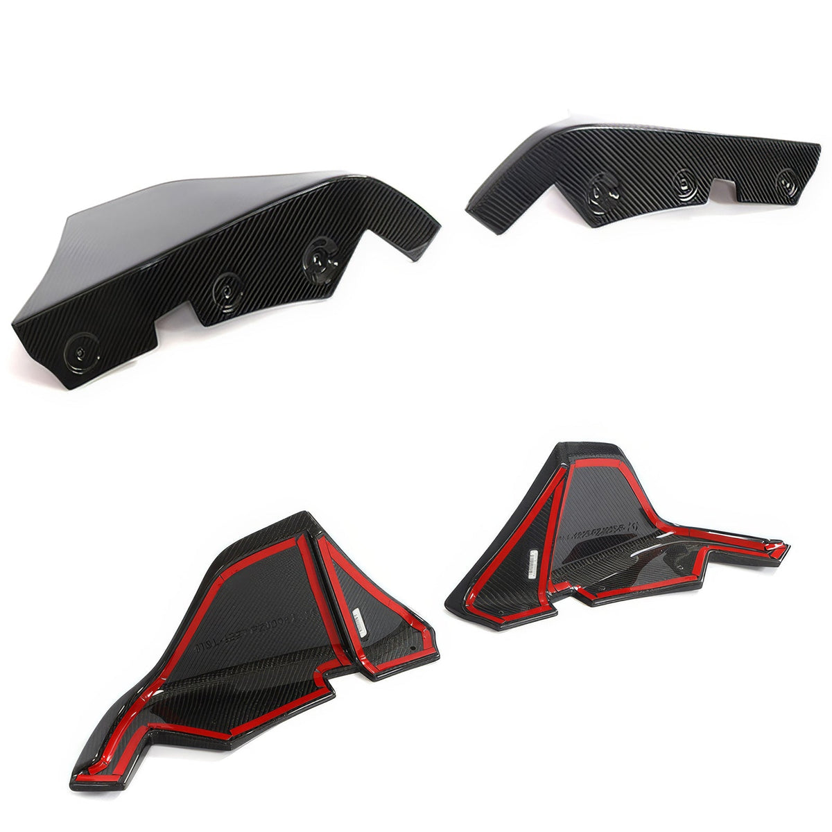 K2 Industries 2020-2025 Toyota GR Supra A90 AG Style Rear Aprons Gloss Carbon Fiber