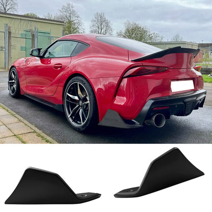 K2 Industries 2020-2025 Toyota GR Supra Rear Bumper Splitters AG Matte Black Aprons