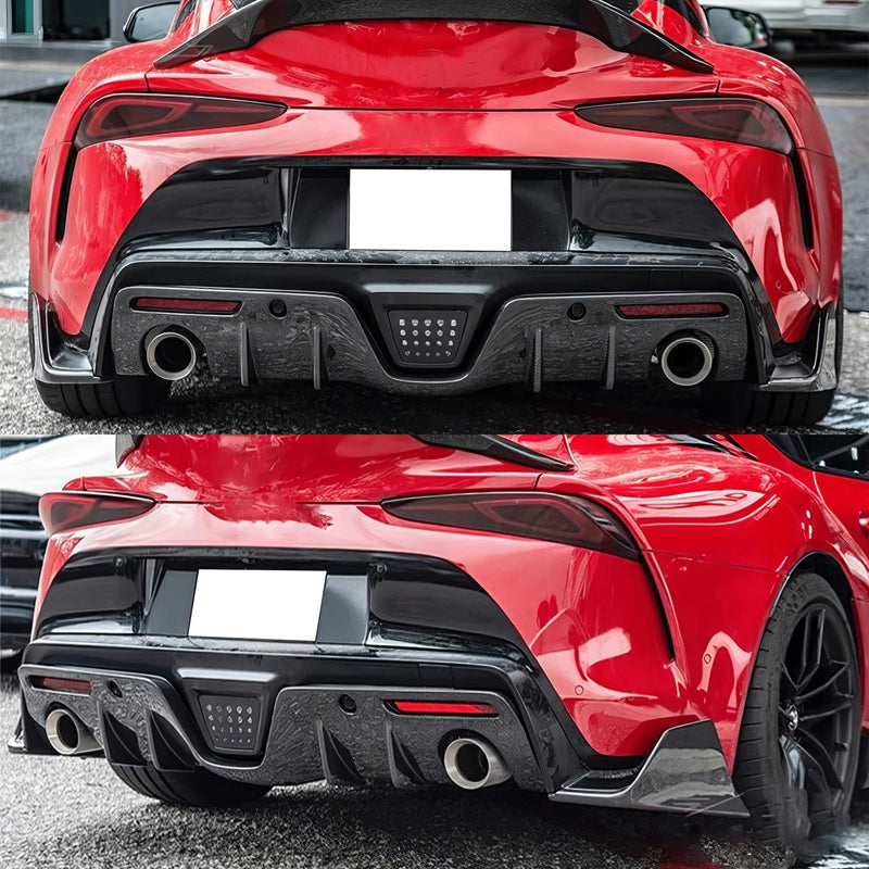 K2 Industries 2020-2025 Toyota GR Supra Rear Bumper Splitters AG Matte Black Aprons