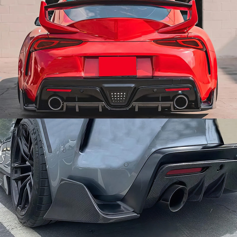 K2 Industries 2020-2025 Toyota GR Supra Rear Bumper Splitters AG Matte Black Aprons