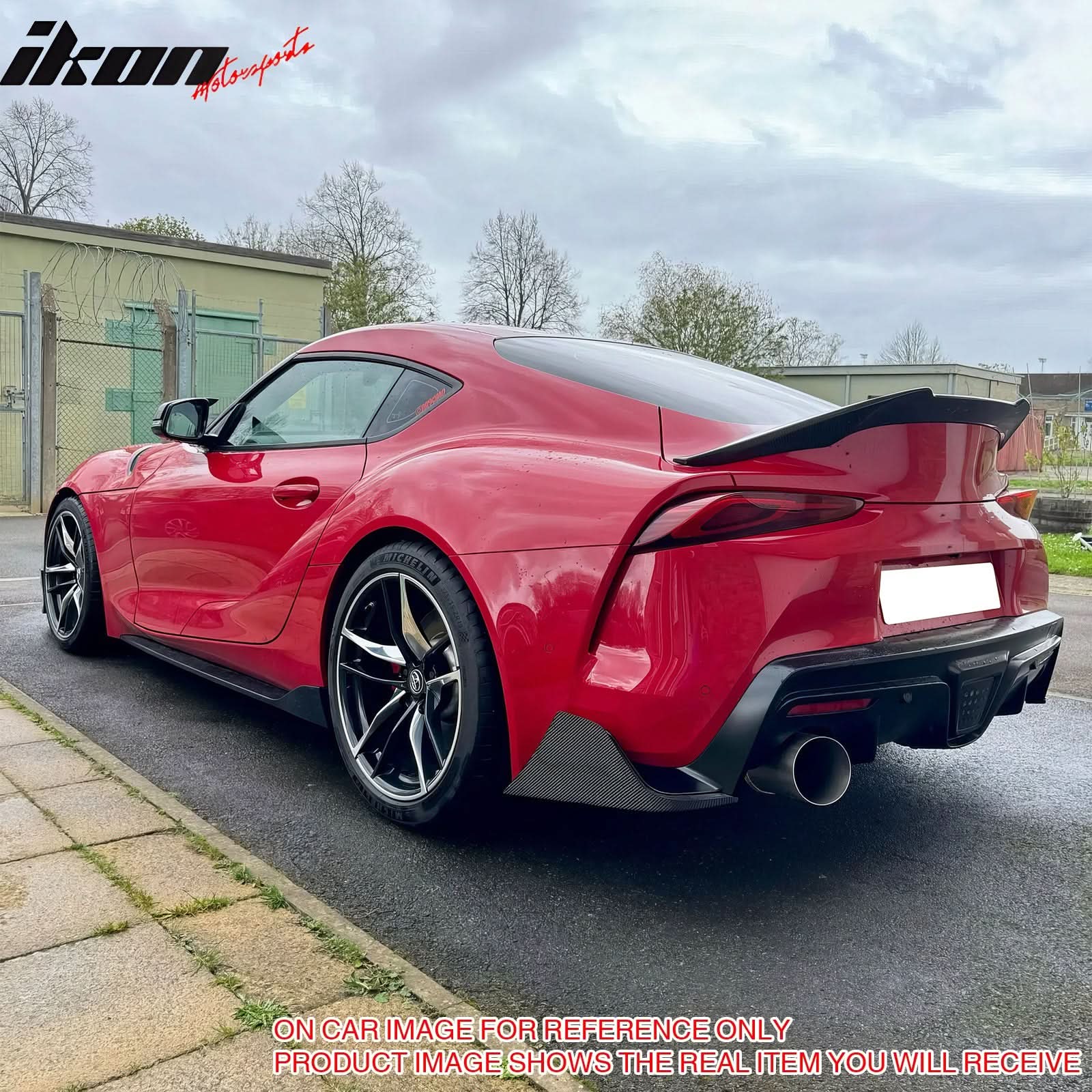 2020-2025 Toyota GR Supra Rear Bumper Splitters AG Matte Black Aprons