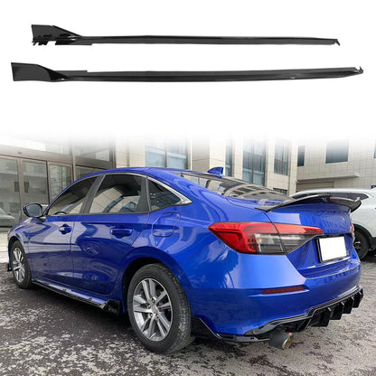 K2 Industries 2022-2025 Honda Civic 11th Type R Side Skirts Rocker Panel Matte Black