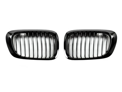 AutoTecknic Gloss Black Front Grille Set - E46 3-Series Coupe Pre-Facelift | M3