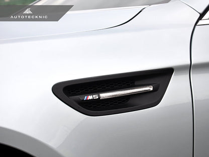 AutoTecknic Rejillas de ventilación de guardabarros Stealth Black de repuesto - F10 Sedan | M5