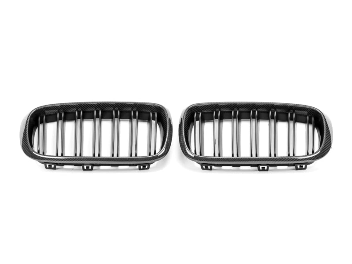 AutoTecknic Dual-Slats Carbon Fiber Front Grille Set - F15 X5 | F85 X5M & F16 X6 | F86 X6M