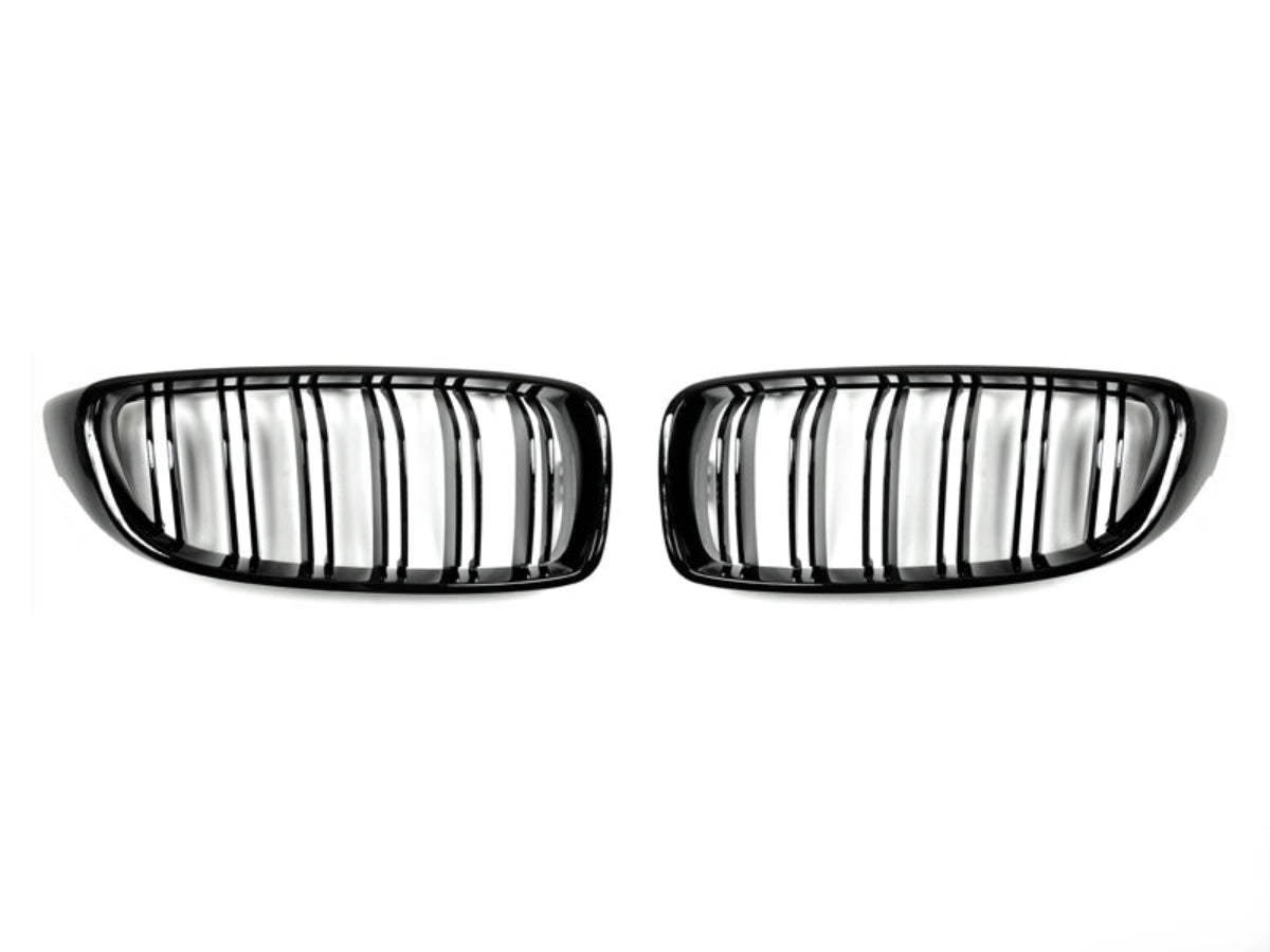 Parrilla delantera AutoTecknic de doble lama en negro brillante - Serie 4 F32/F36 | F80 M3 | F82 M4