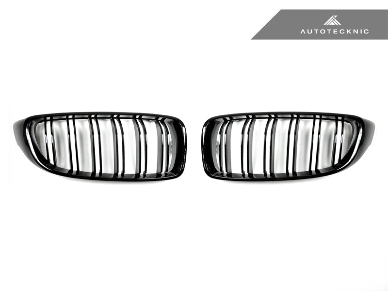 Parrilla delantera AutoTecknic de doble lama en negro brillante - Serie 4 F32/F36 | F80 M3 | F82 M4