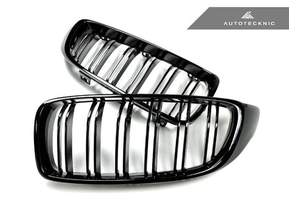 Parrilla delantera AutoTecknic de doble lama en negro brillante - Serie 4 F32/F36 | F80 M3 | F82 M4