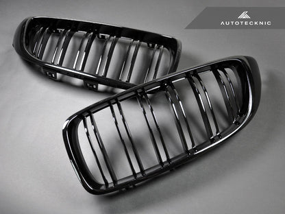 Parrilla delantera AutoTecknic de doble lama en negro brillante - Serie 4 F32/F36 | F80 M3 | F82 M4