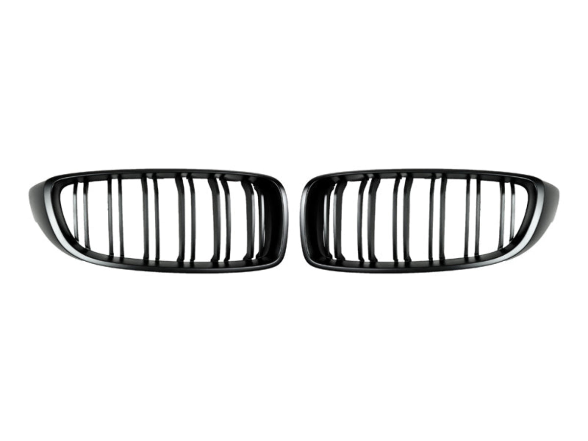 Parrilla delantera AutoTecknic de doble lama Stealth Black - Serie 4 F32/F36 | F80 M3 | F82 M4
