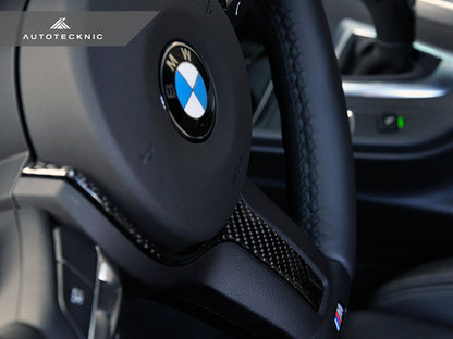 AutoTecknic Carbon Fiber M-Sport Steering Wheel Trim - F10 5-Series | F06/ F12/ F13 6-Series