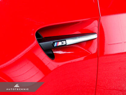 Branquias de guardabarros de repuesto en negro Stealth de AutoTecknic - E90 Sedán / E92 Coupé / E93 Cabrio M3