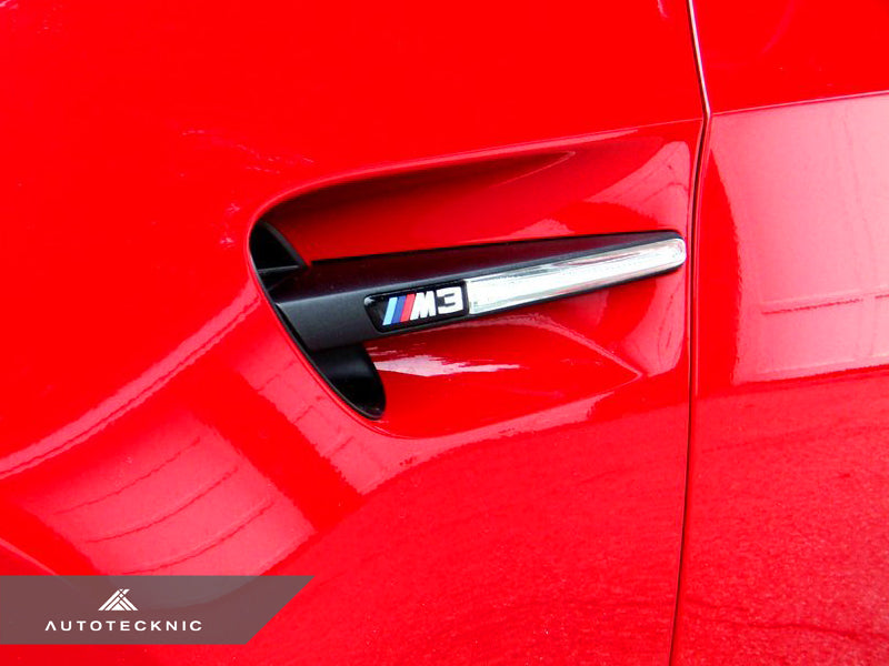 Branquias de guardabarros de repuesto en negro Stealth de AutoTecknic - E90 Sedán / E92 Coupé / E93 Cabrio M3