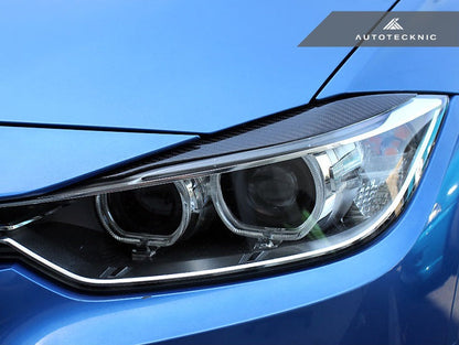 AutoTecknic Carbon Fiber Headlight Trim Set - F30 3 Series Sedan | F31 3 Series Wagon