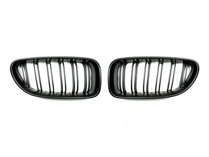 AutoTecknic Dual-Slats Stealth Black Front Grille Set - F06 Gran Coupe/ F12 Coupe/ F13 Cabrio | 6 Series & M6