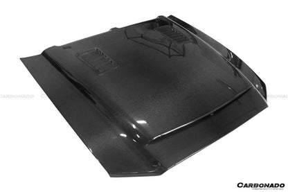 Carbonado 2010-2014 Ford Mustang GT500 Black Momba BC1 Style Hood