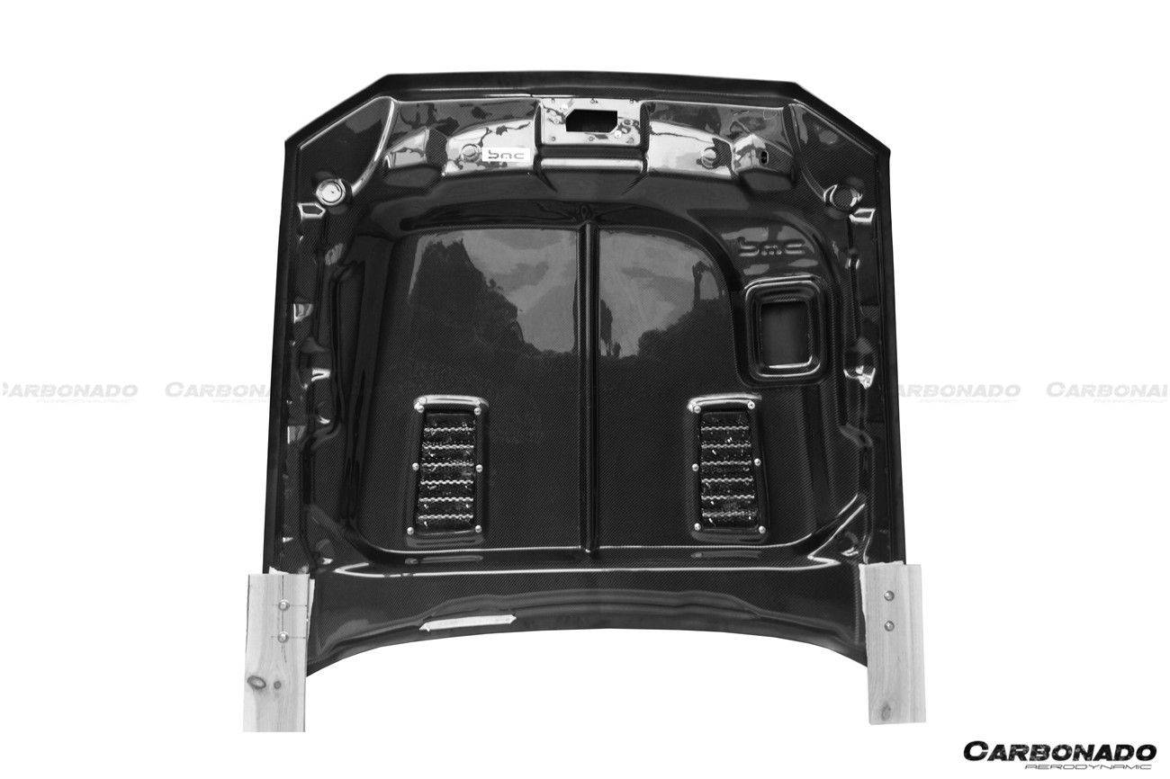 Carbonado 2010-2014 Ford Mustang GT500 Black Momba BC1 Style Hood