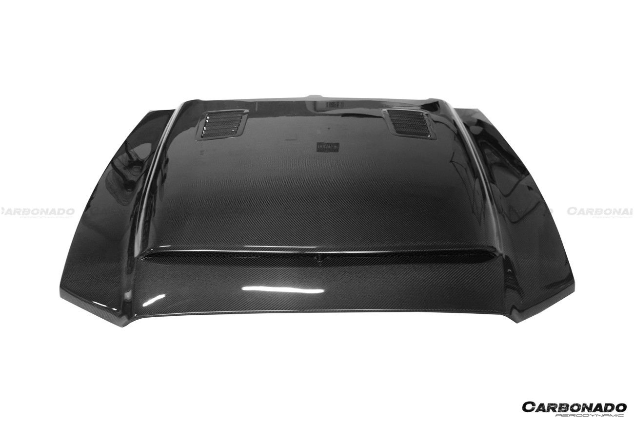Carbonado 2010-2014 Ford Mustang GT500 Black Momba BC1 Style Hood