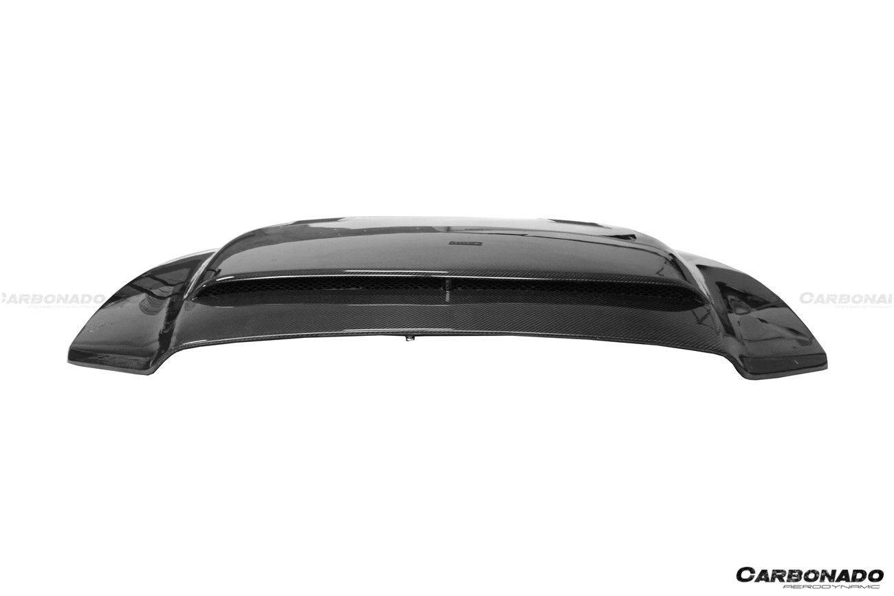 Carbonado 2010-2014 Ford Mustang GT500 Black Momba BC1 Style Hood
