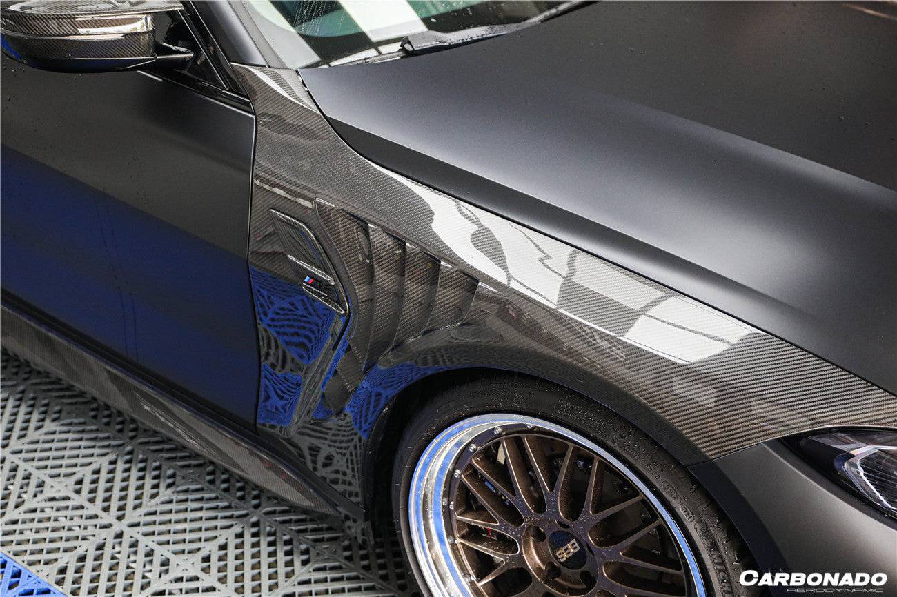 Guardabarros de fibra de carbono seco estilo CSL para BMW M3 G80 G81 M4 G82 G83 (2021 en adelante)