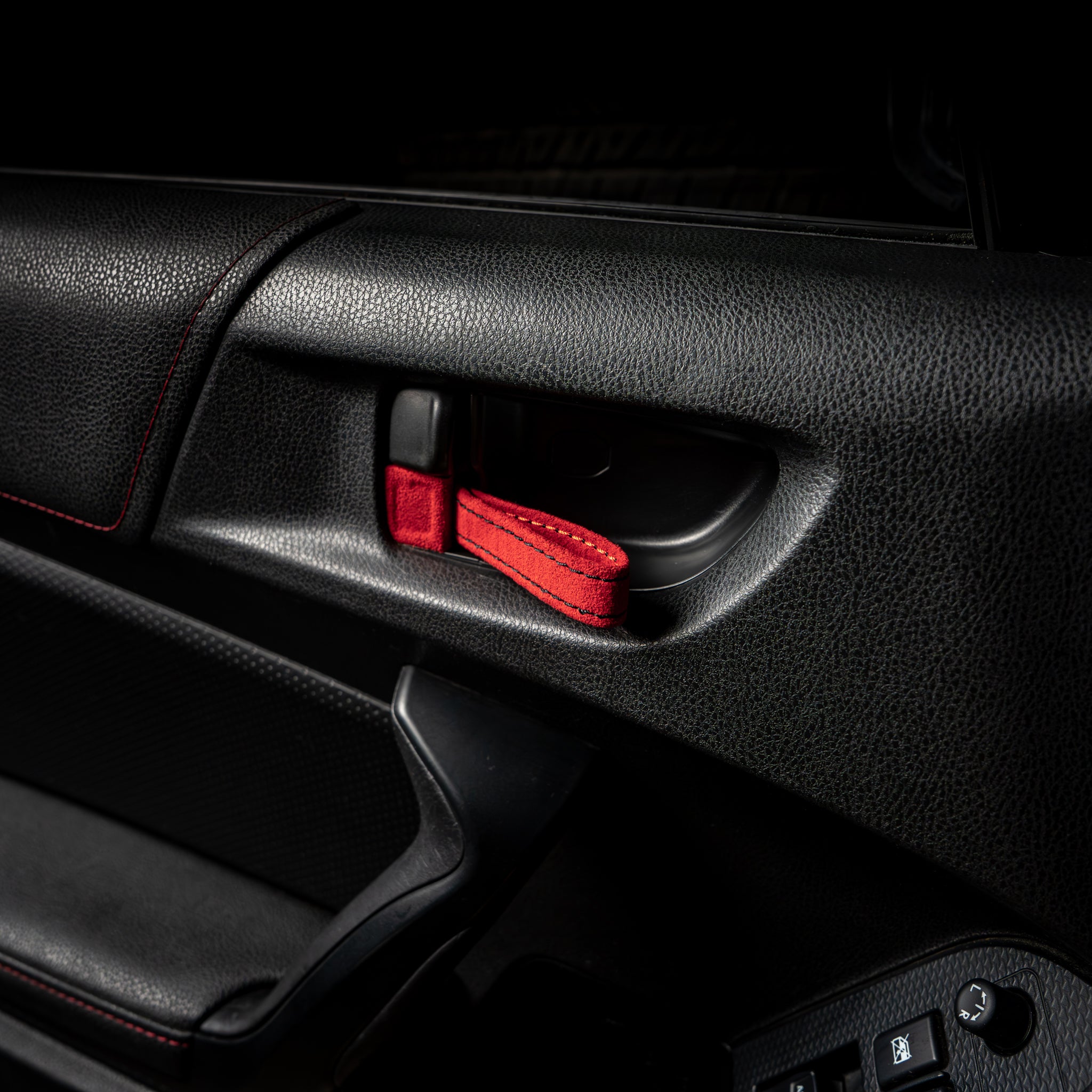 Billetworkz Alcantara Door Pull Strap Kit - Fits Subaru WRX/STI (2008-2021), BRZ (2013-2021), Crosstrek (2013-2017) & More