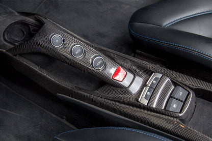 Carbonado 2015-2020 Ferrari 488 GTB Spider Dry Carbon Fiber Bridge Support Windows Switches Panel
