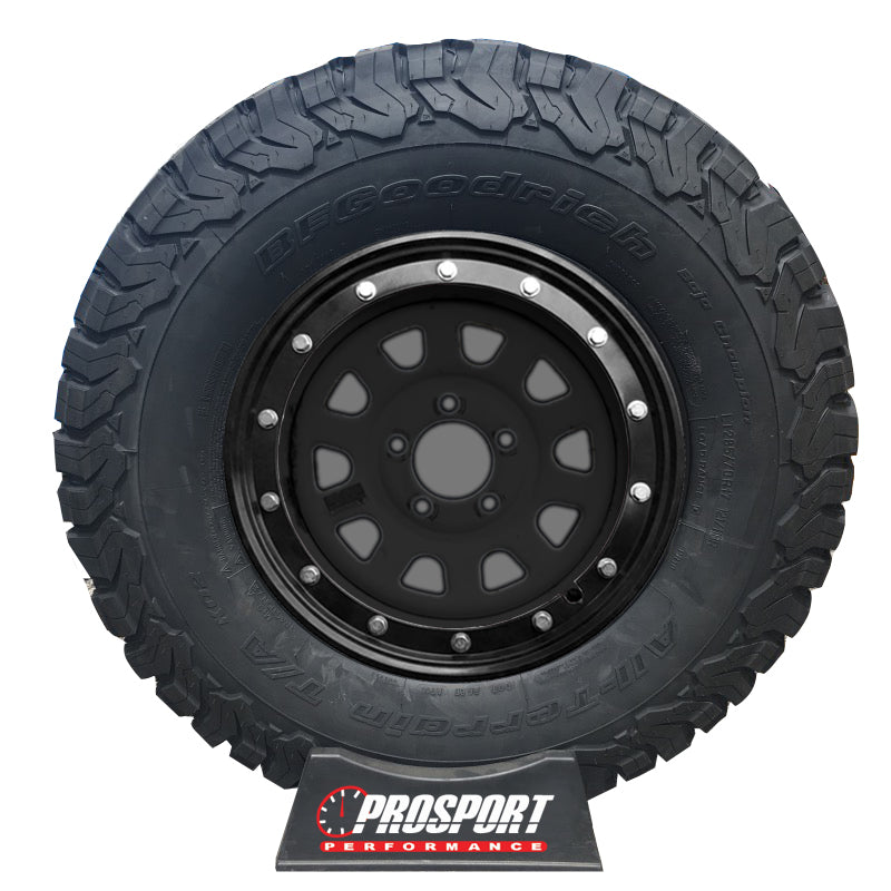 Prosport Simulated Bead Lock Hubcap Rings - 15" Black