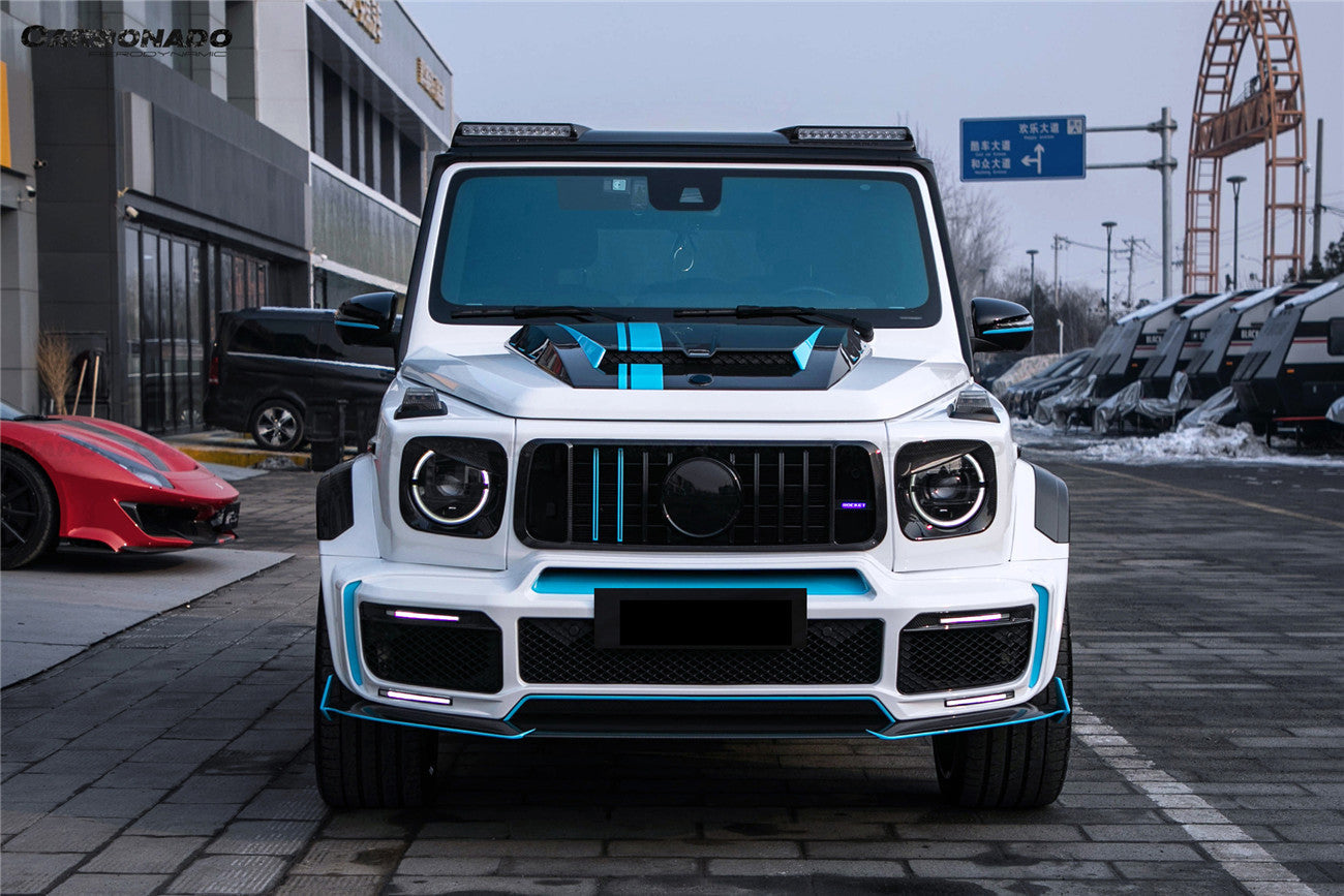 Carbonado 2018-2024 Mercedes Benz G63 AMG W464 G-Wagon BR-G900 Style Dry Carbon Front Lip