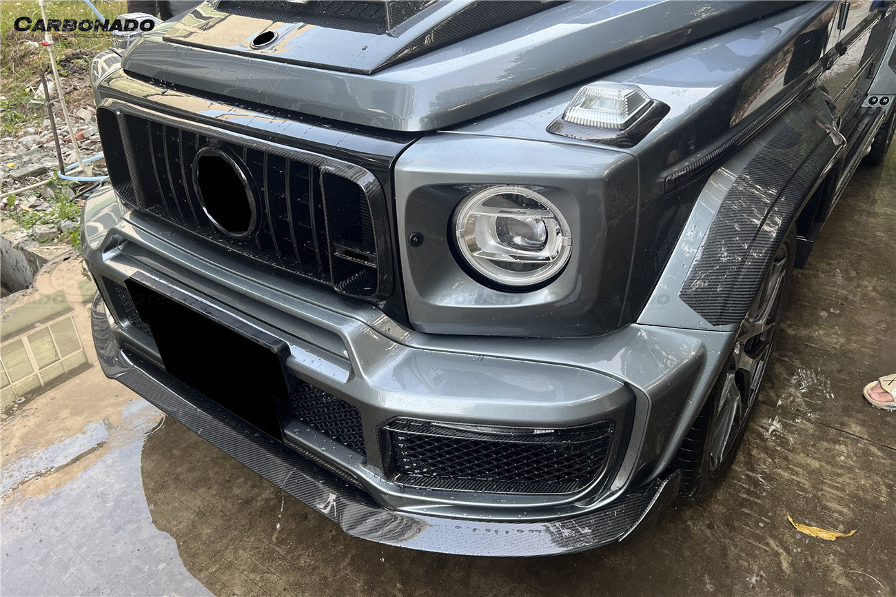 Carbonado 2018-2024 Mercedes Benz G63 AMG W464 G-Wagon BR-G900 Style Dry Carbon Front Lip
