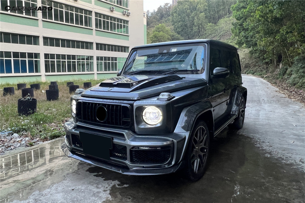 Kit de carrocería completa de carbono seco estilo Mercedes Benz G63 AMG G550 W464 G-Wagon BR-G900 Carbonado 2018-2024