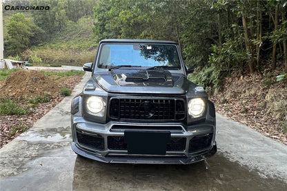 Kit de carrocería completa de carbono seco estilo Mercedes Benz G63 AMG G550 W464 G-Wagon BR-G900 Carbonado 2018-2024