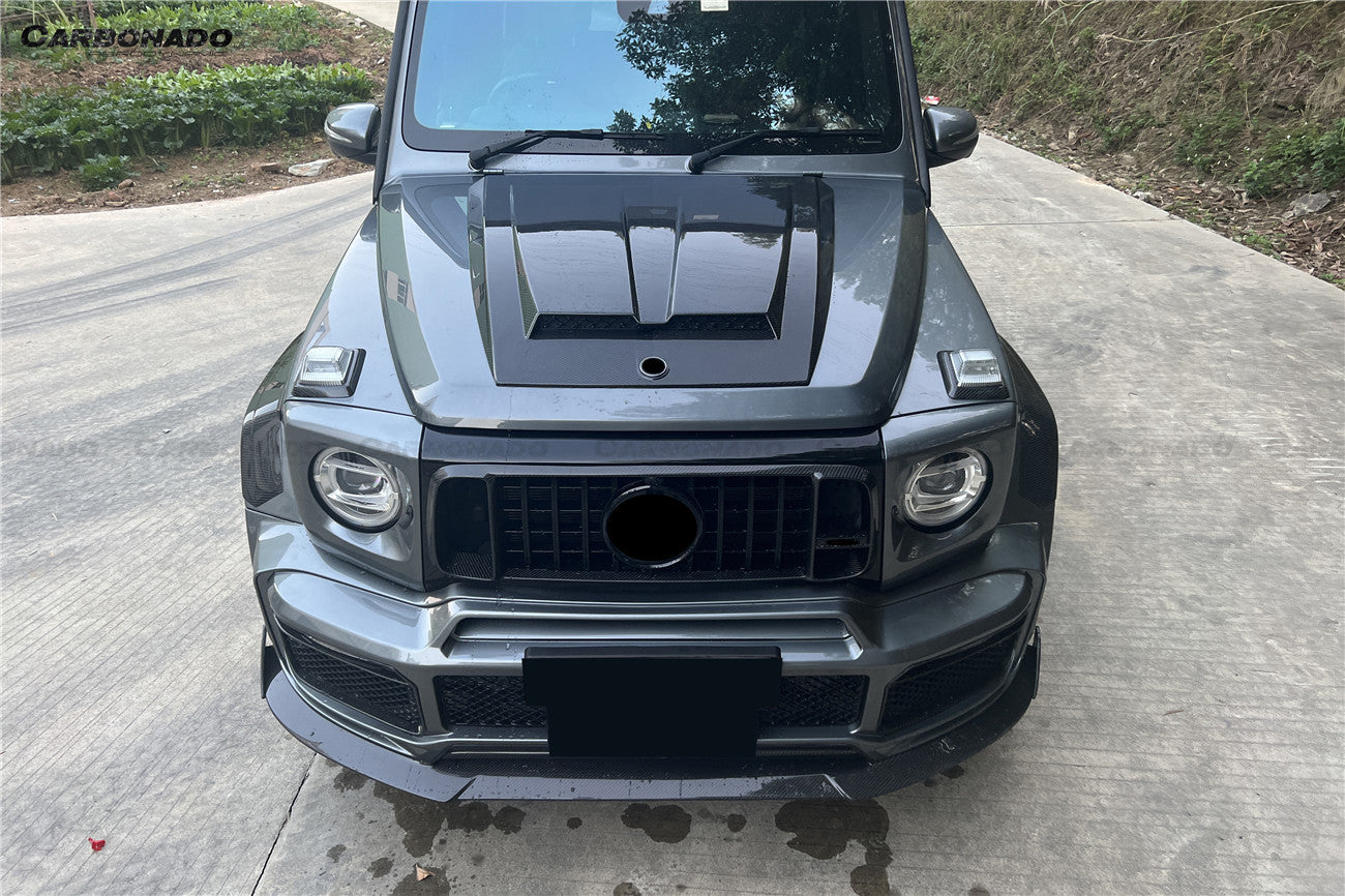 Carbonado 2018-2024 Mercedes Benz G63 AMG W464 G-Wagon BR-G900 Style Dry Carbon Front Lip