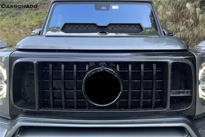 Kit de carrocería completa de carbono seco estilo Mercedes Benz G63 AMG G550 W464 G-Wagon BR-G900 Carbonado 2018-2024