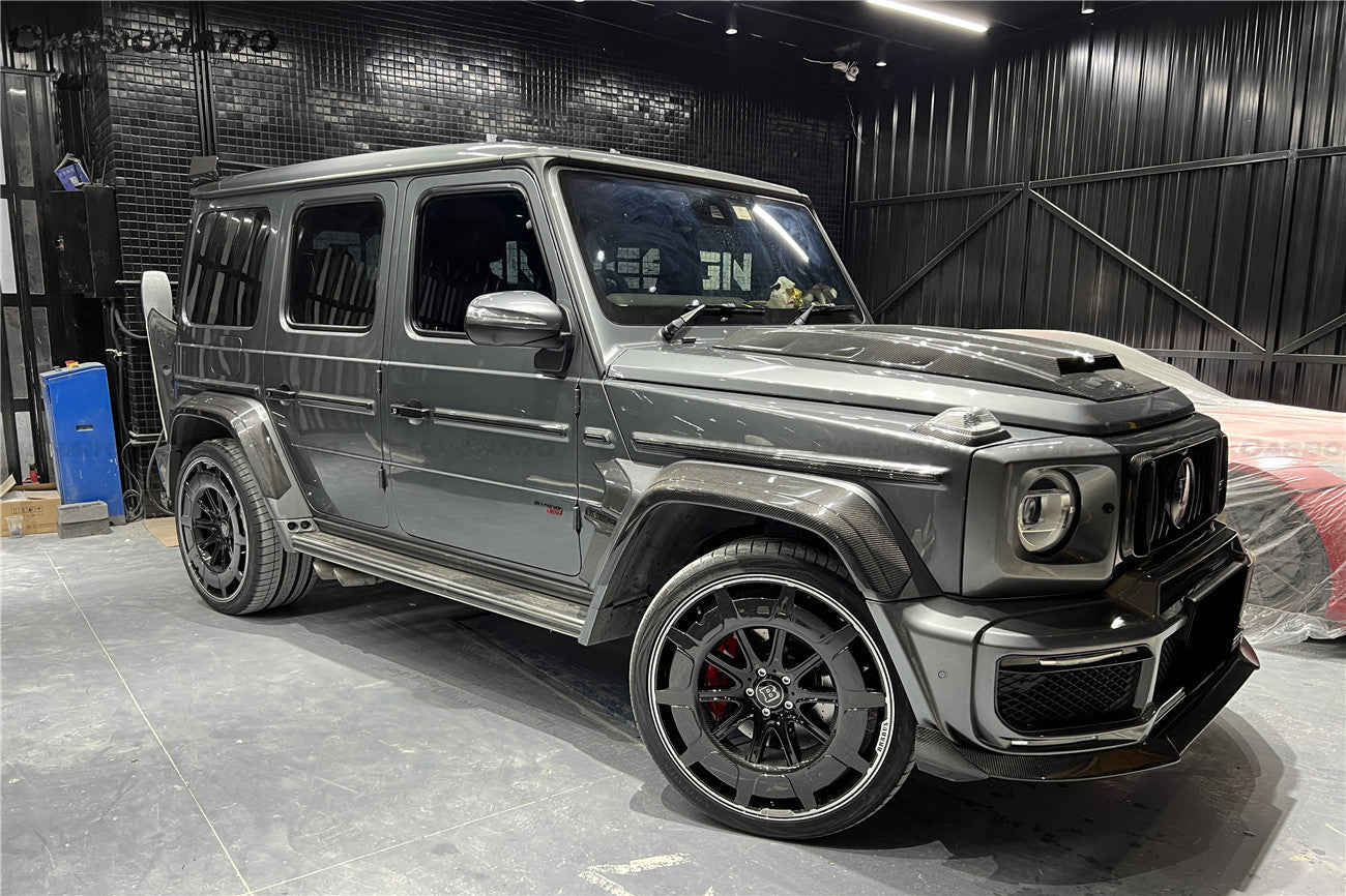 Carbonado 2018-2024 Mercedes Benz G63 AMG W464 G-Wagon BR-G900 Style Dry Carbon Front Lip