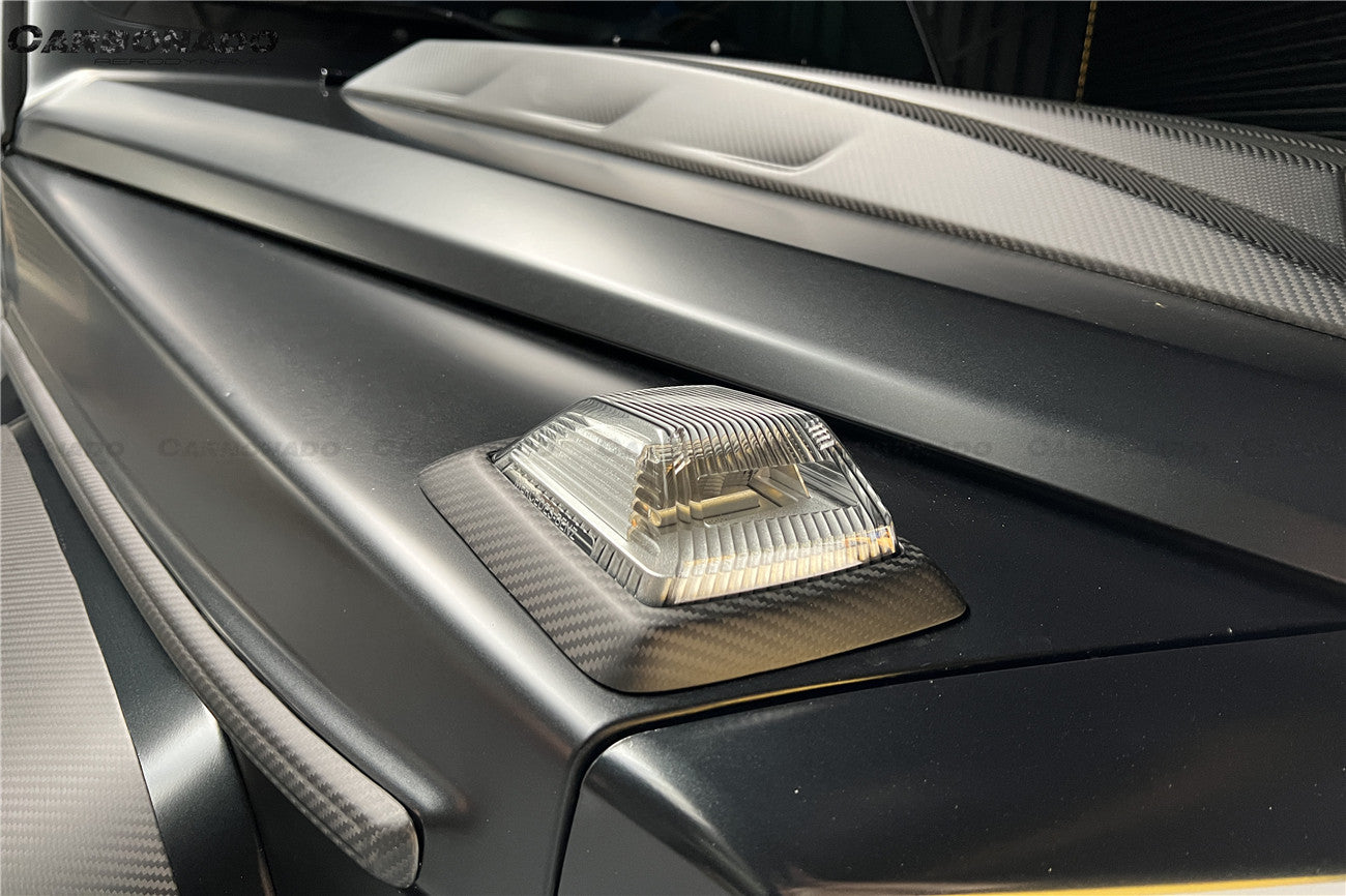 Carbonado 2018-2024 Mercedes Benz G63 AMG G550 W464 G-Wagon BR-G900 Style Dry Carbon Turn Lights Cover