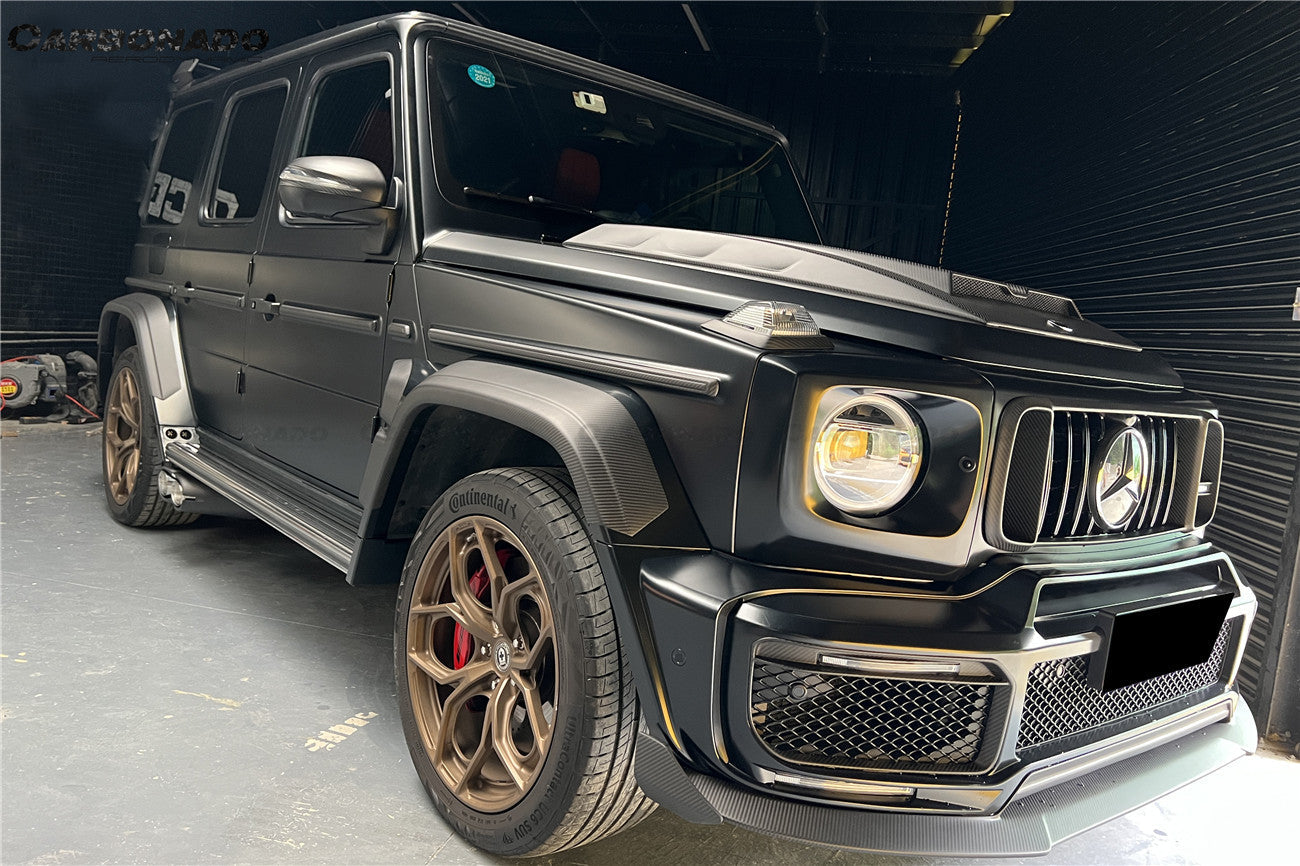 Carbonado 2018-2024 Mercedes Benz G63 AMG G550 W464 G-Wagon BR-G900 Style Dry Carbon Turn Lights Cover