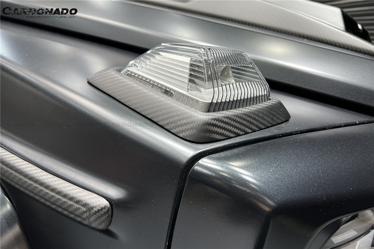 Carbonado 2018-2024 Mercedes Benz G63 AMG G550 W464 G-Wagon BR-G900 Style Dry Carbon Turn Lights Cover