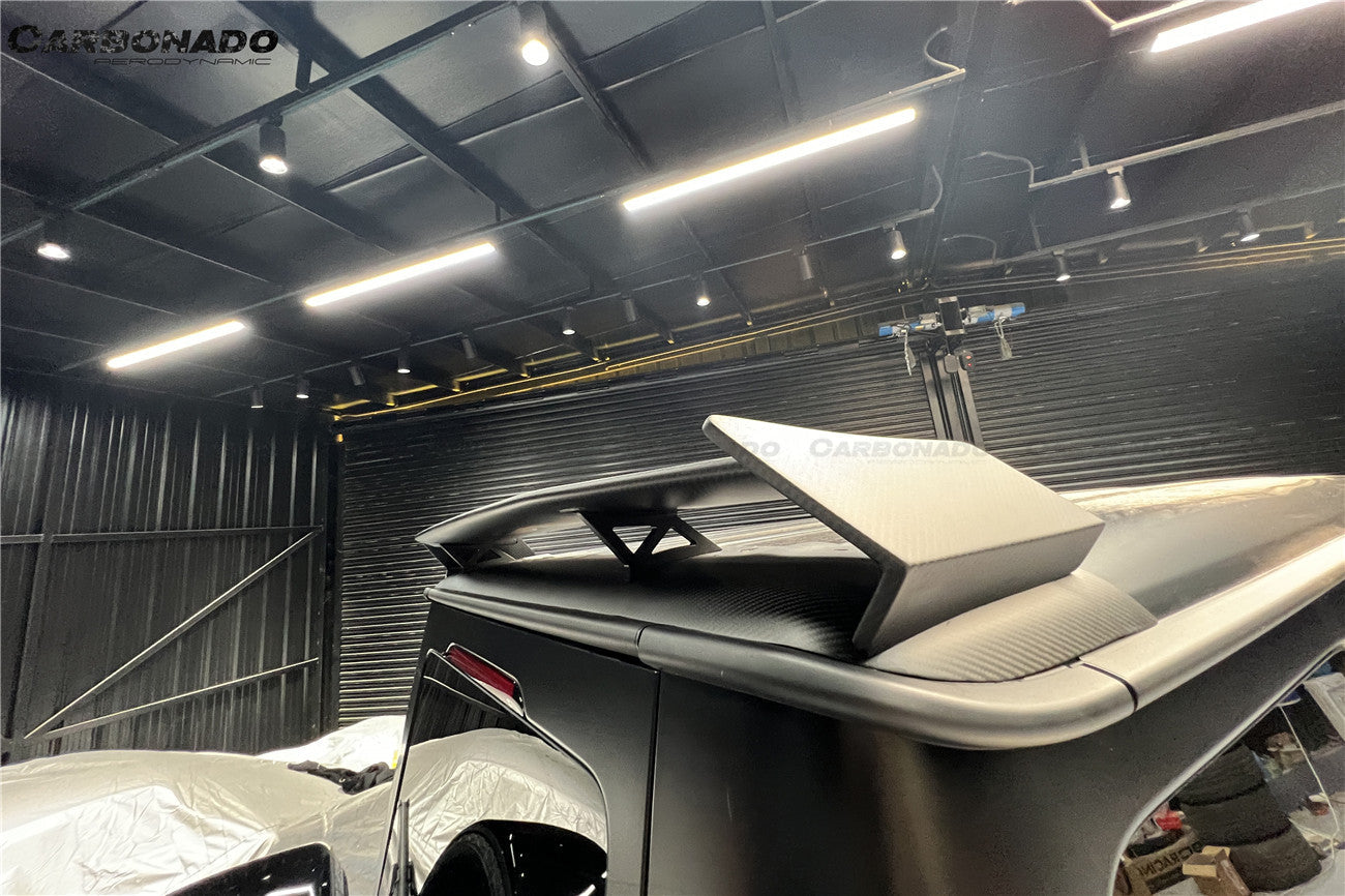 Carbonado 2018-2024 Mercedes Benz G500 G63 AMG W464 G-Wagon BR-G900 Style Dry Carbon Fiber Rear Roof Spoiler