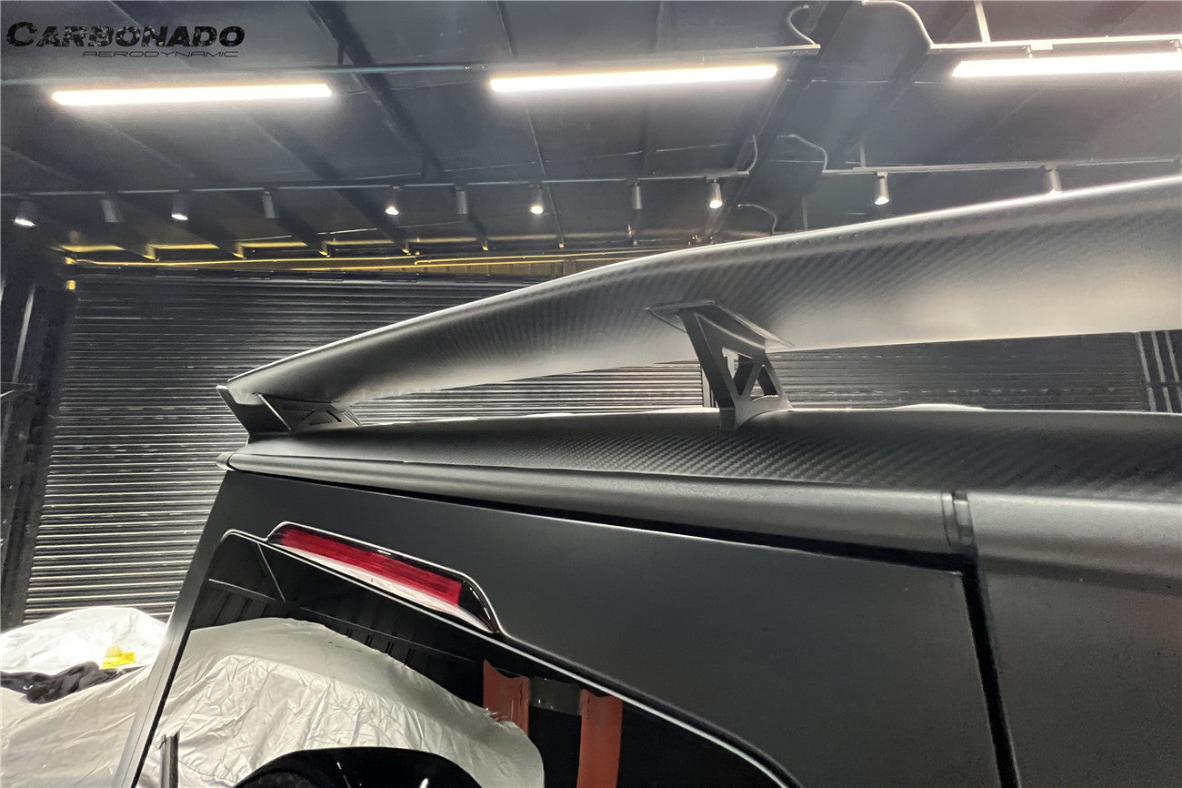 Carbonado 2018-2024 Mercedes Benz G500 G63 AMG W464 G-Wagon BR-G900 Style Dry Carbon Fiber Rear Roof Spoiler