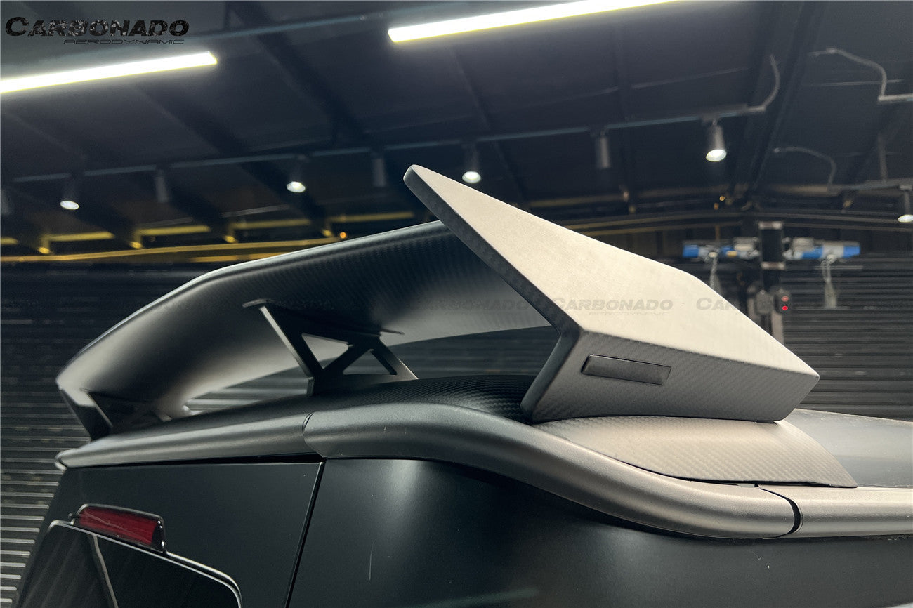 Carbonado 2018-2024 Mercedes Benz G500 G63 AMG W464 G-Wagon BR-G900 Style Dry Carbon Fiber Rear Roof Spoiler