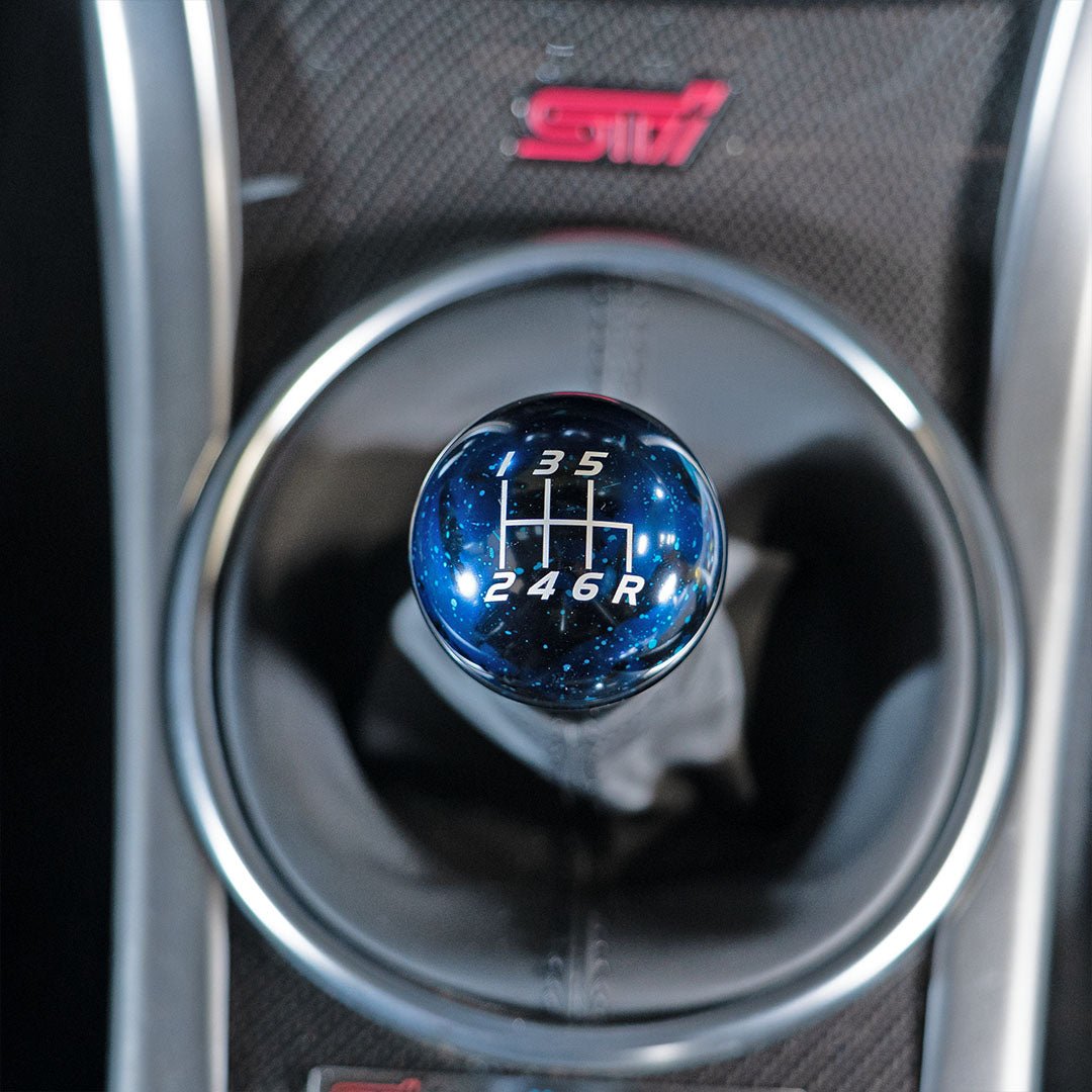 Billetworkz Cosmic Space Shift Knob - 6 Speed Velocity Engraving - Subaru STI - 13