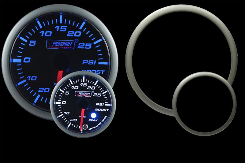 Prosport 2-1/16" Premium Electric Boost gauge Blue/White