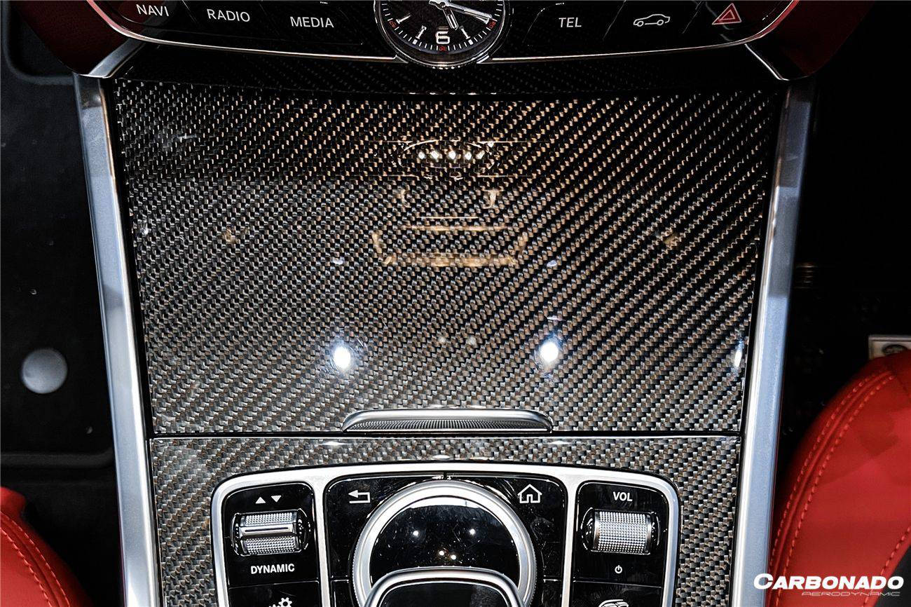 Carbonado 2019-2022 Mercedes Benz W464 G550 & G63AMG G-Class Dry Carbon Fiber Center Console Replacement